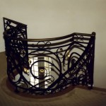 Curved Balcony/Stair railing, forged steel