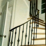 Railing in a difficult-to-fit space, forged steel