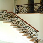 Stair Railing, forged steel & brass